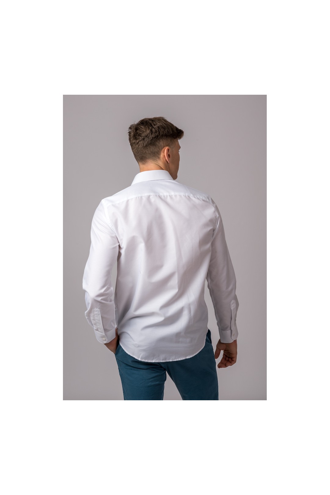 CAMISA FIL A FIL BLANCA
