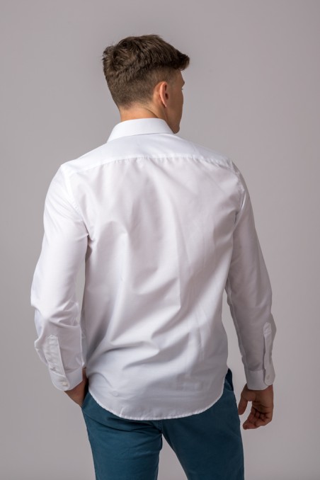 CAMISA FIL A FIL BLANCA