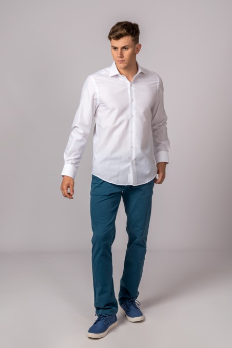 CAMISA FIL A FIL BLANCA