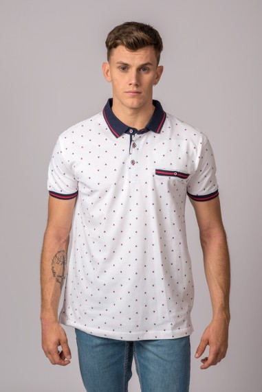 POLO FANTASÍA BLANCO TRIÁNGULO
