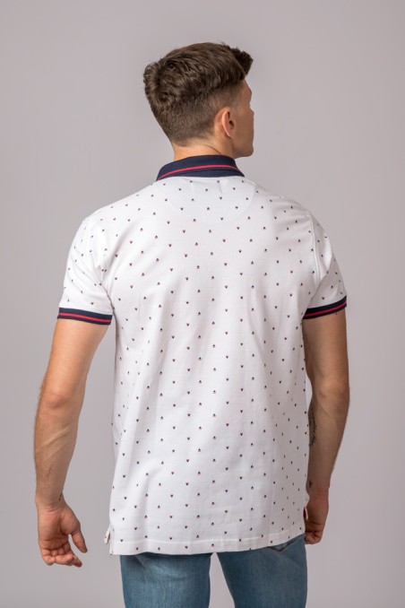 POLO FANTASÍA BLANCO TRIÁNGULO