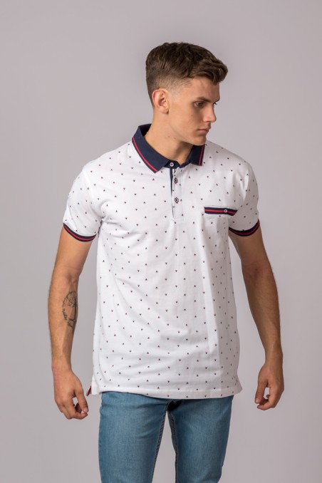 POLO FANTASÍA BLANCO TRIÁNGULO