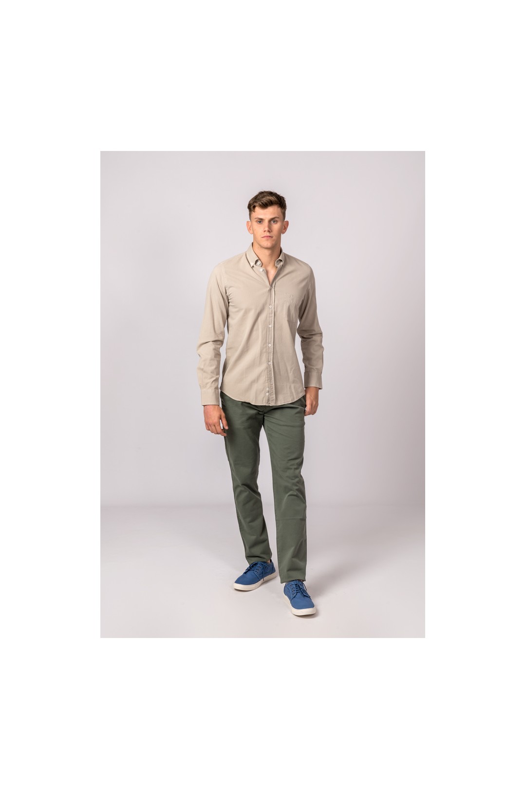 CHEMISE EN SERGÉ CAMEL