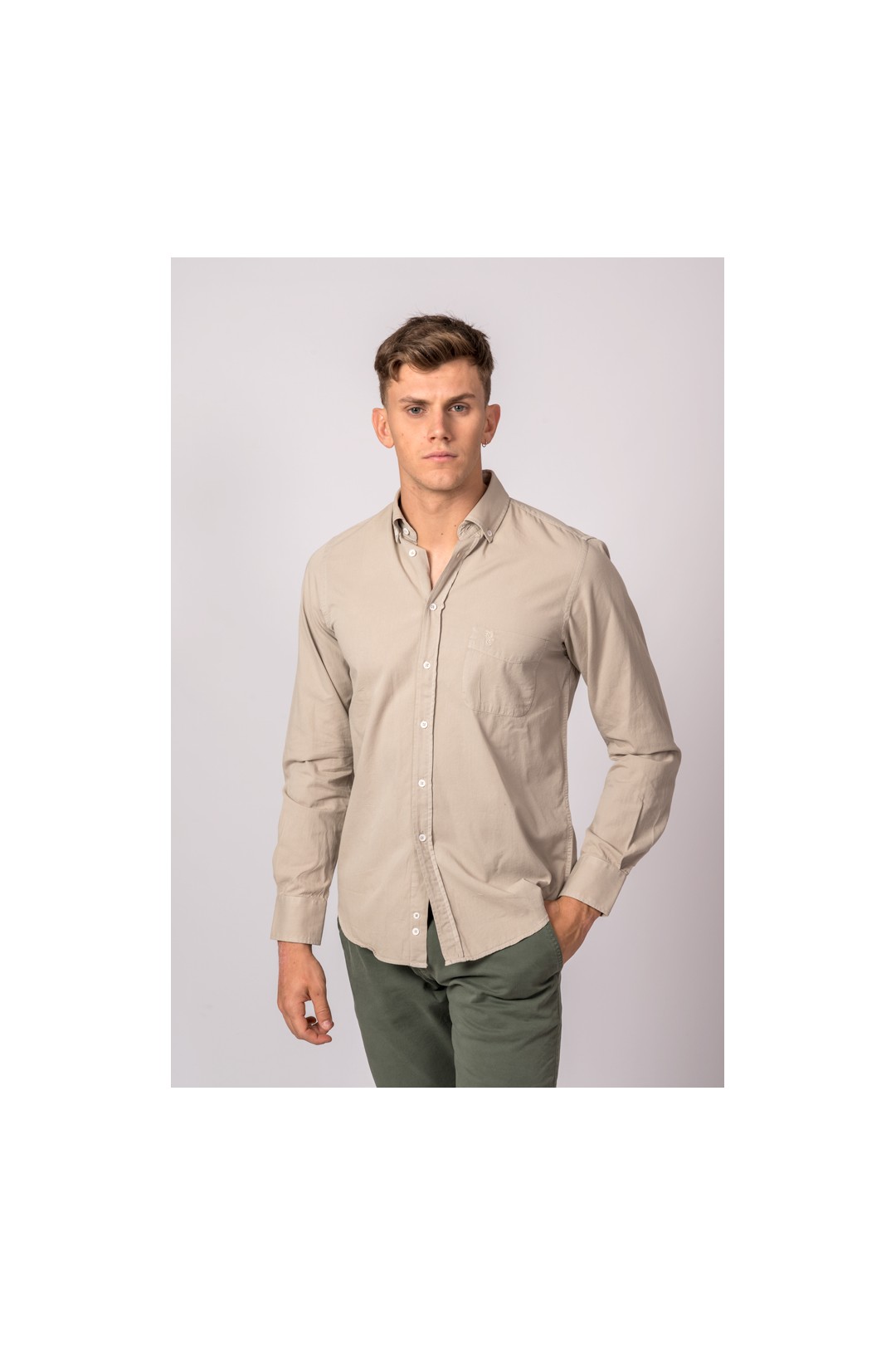 CHEMISE EN SERGÉ CAMEL
