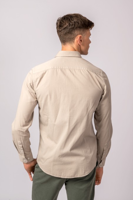 CHEMISE EN SERGÉ CAMEL