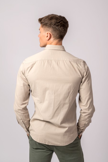 CHEMISE EN SERGÉ CAMEL