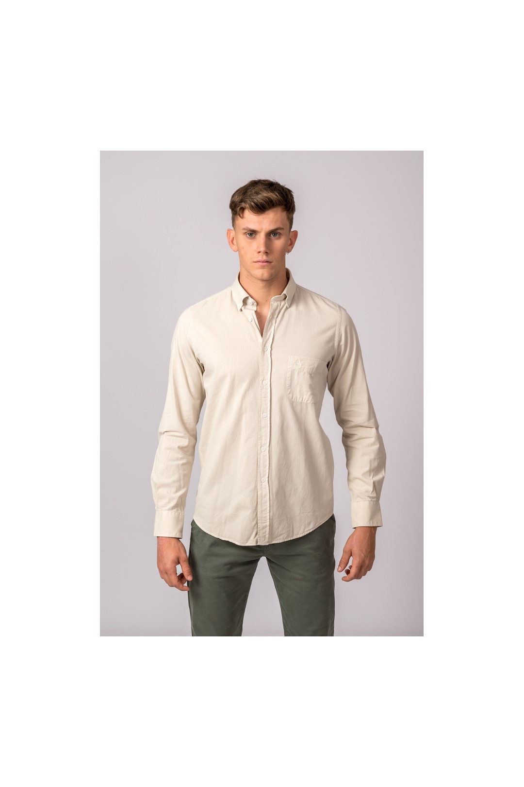 CAMISA SARGA BEIGE CLARO