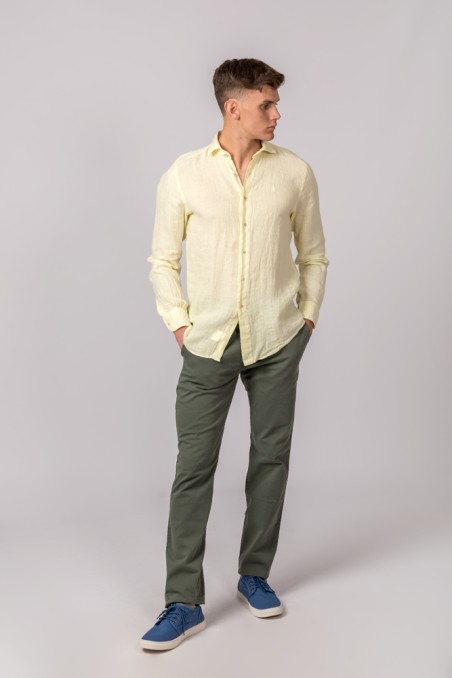 CAMISA LINO AMARILLO