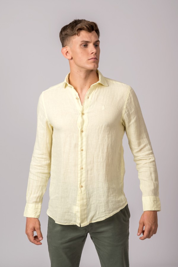CAMISA LINO AMARILLO
