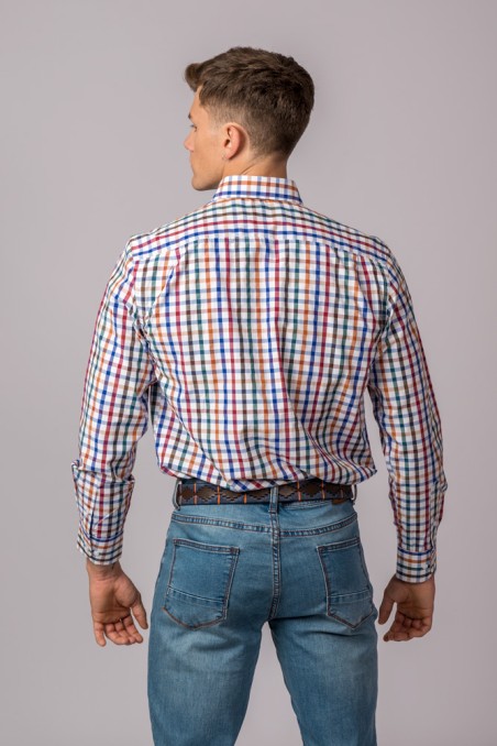 CHEMISE À CARREAUX MULTICOLORES