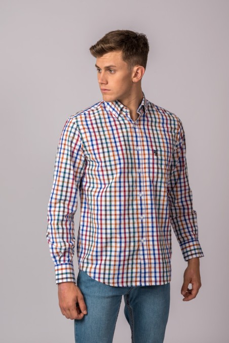 CHEMISE À CARREAUX MULTICOLORES