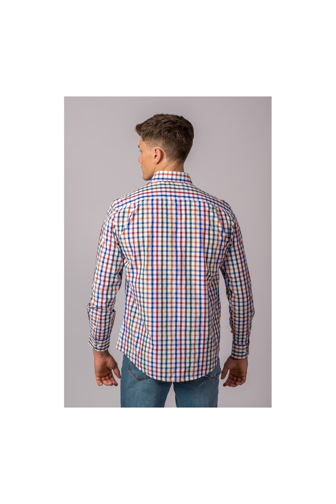 CHEMISE À CARREAUX MULTICOLORES