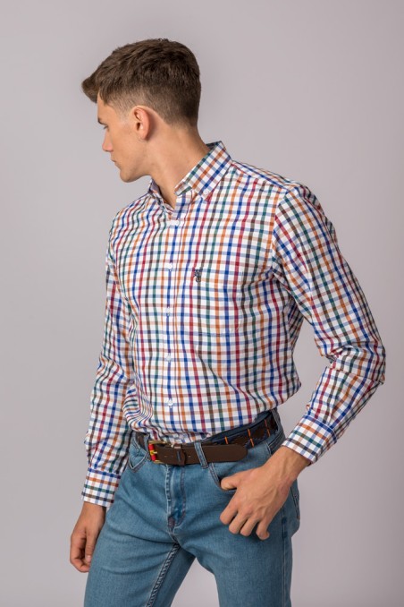 CHEMISE À CARREAUX MULTICOLORES