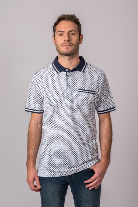 POLO FANTASÍA BLANCO PECES