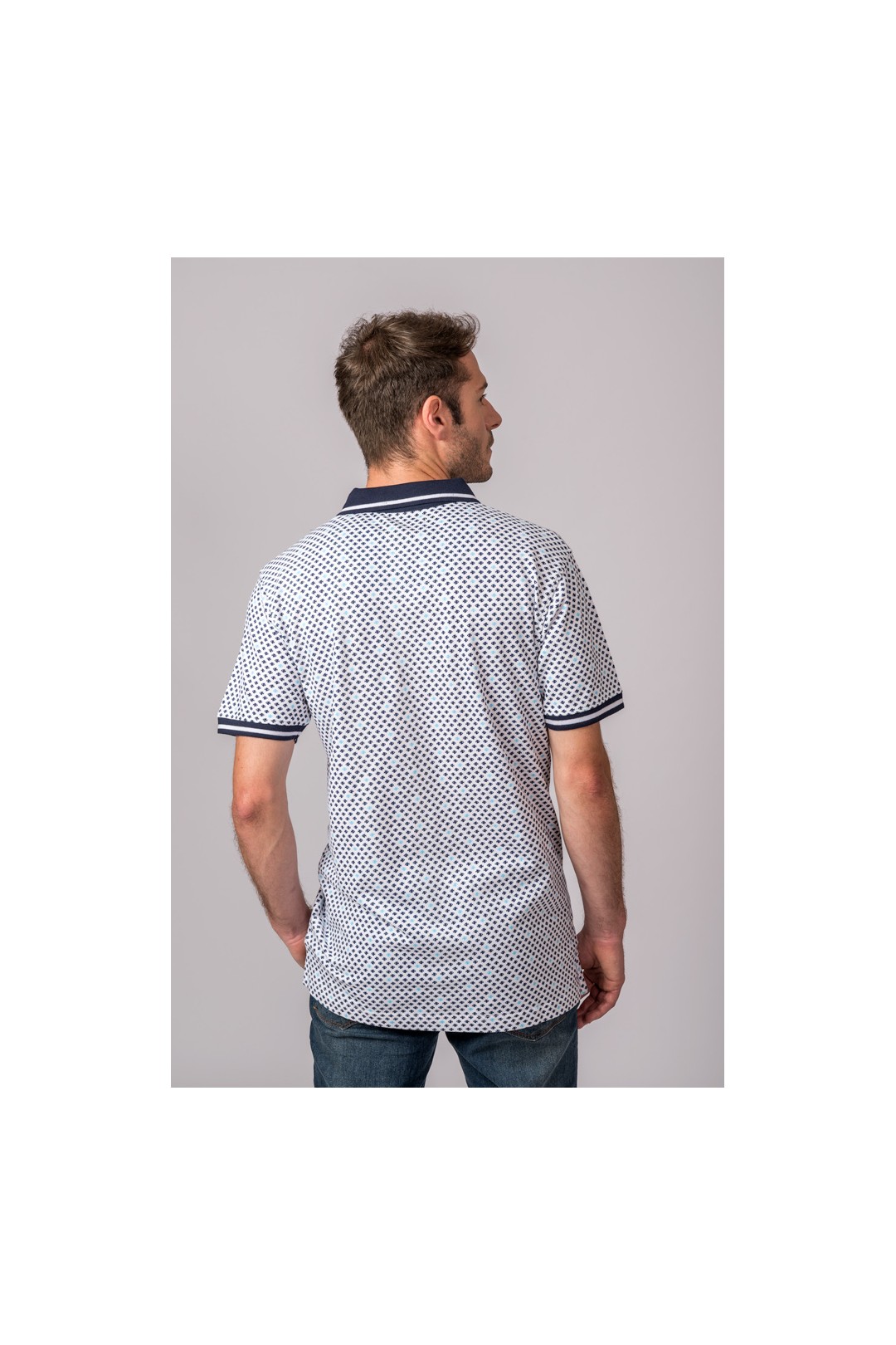 POLO FANTASÍA BLANCO PECES