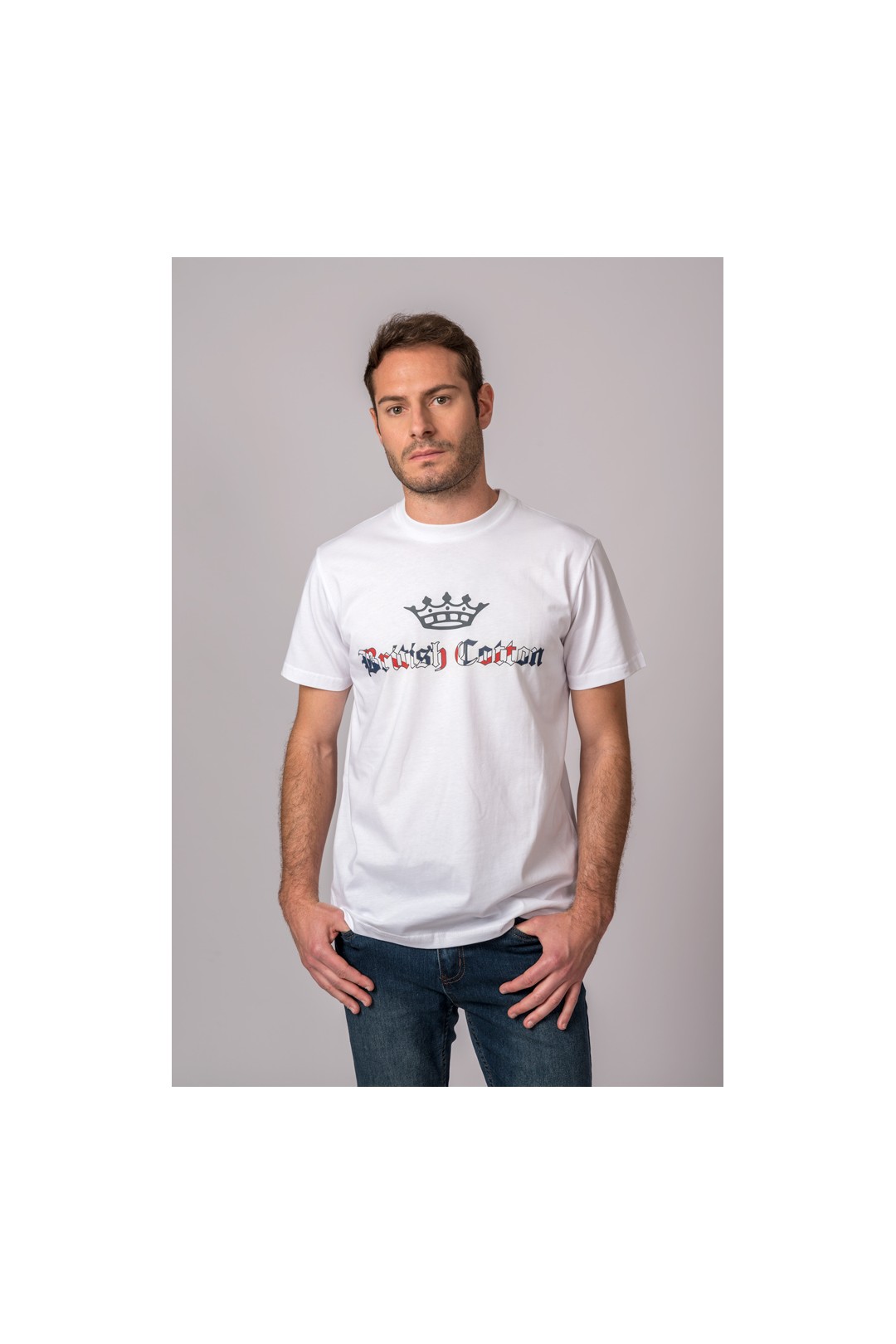 T-SHIRT BRITISH COTTON CORONA BLANC