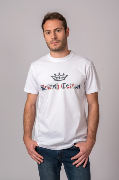 CAMISETA BRITISH COTTON CORONA BLANCO