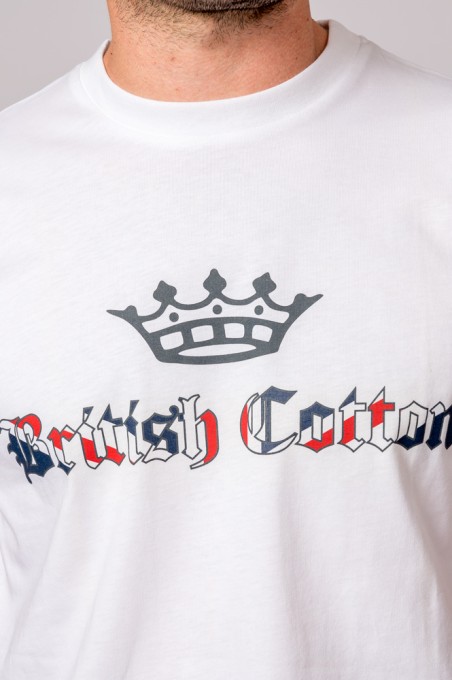 T-SHIRT BRITISH COTTON CORONA BLANC