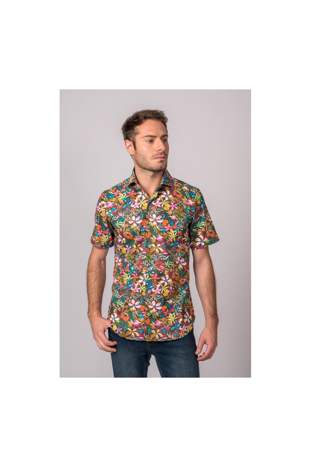 CAMISA FLORES MULTICOLOR