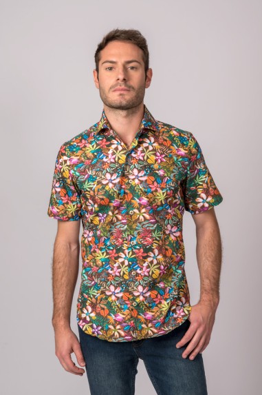 CAMISA FLORES MULTICOLOR
