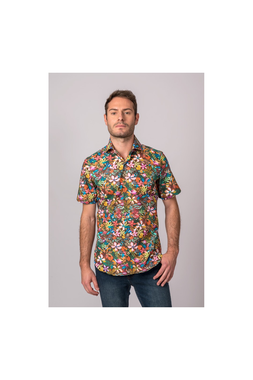 CAMISA FLORES MULTICOLOR