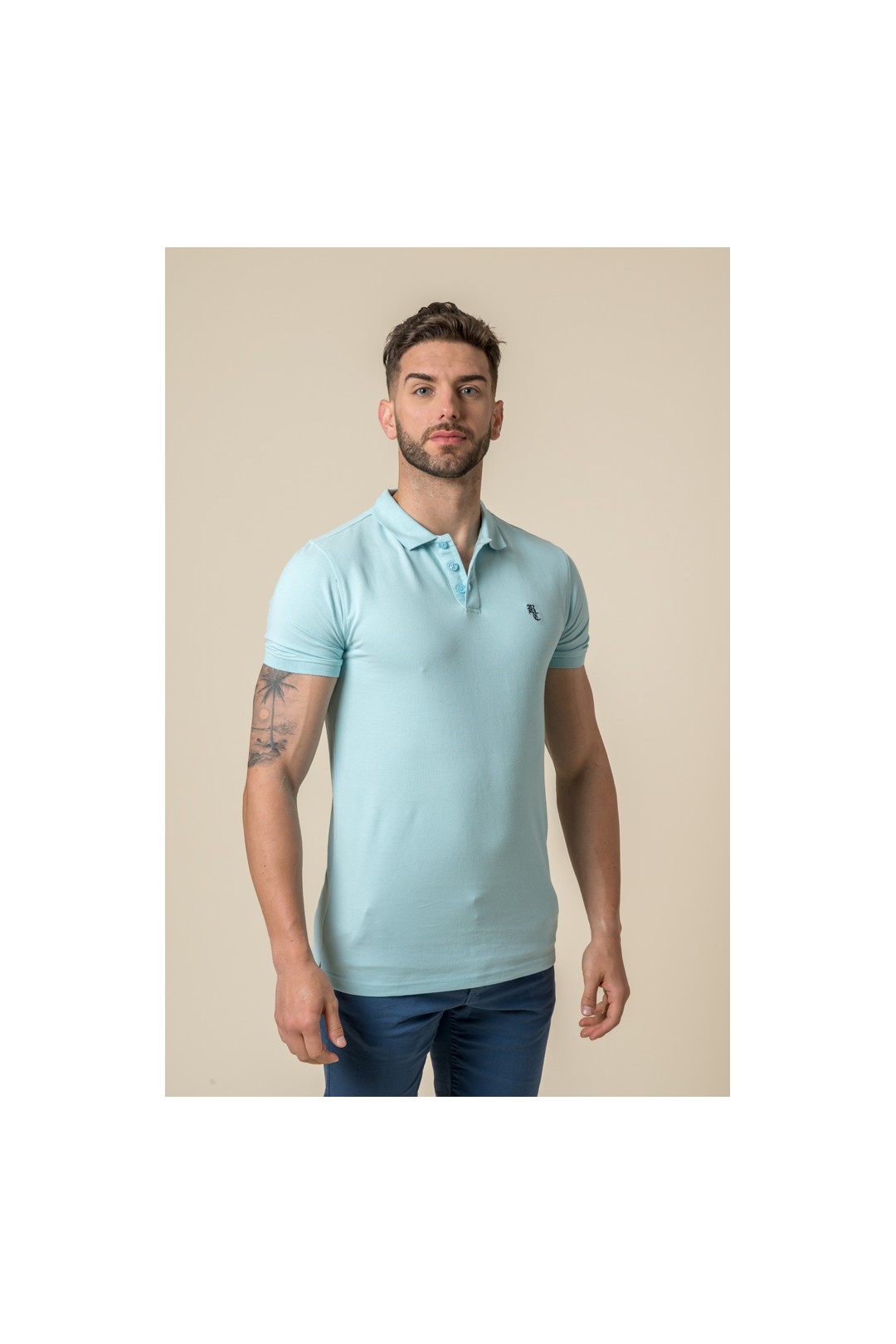 POLO BRITANNIQUE BLEU CLAIR
