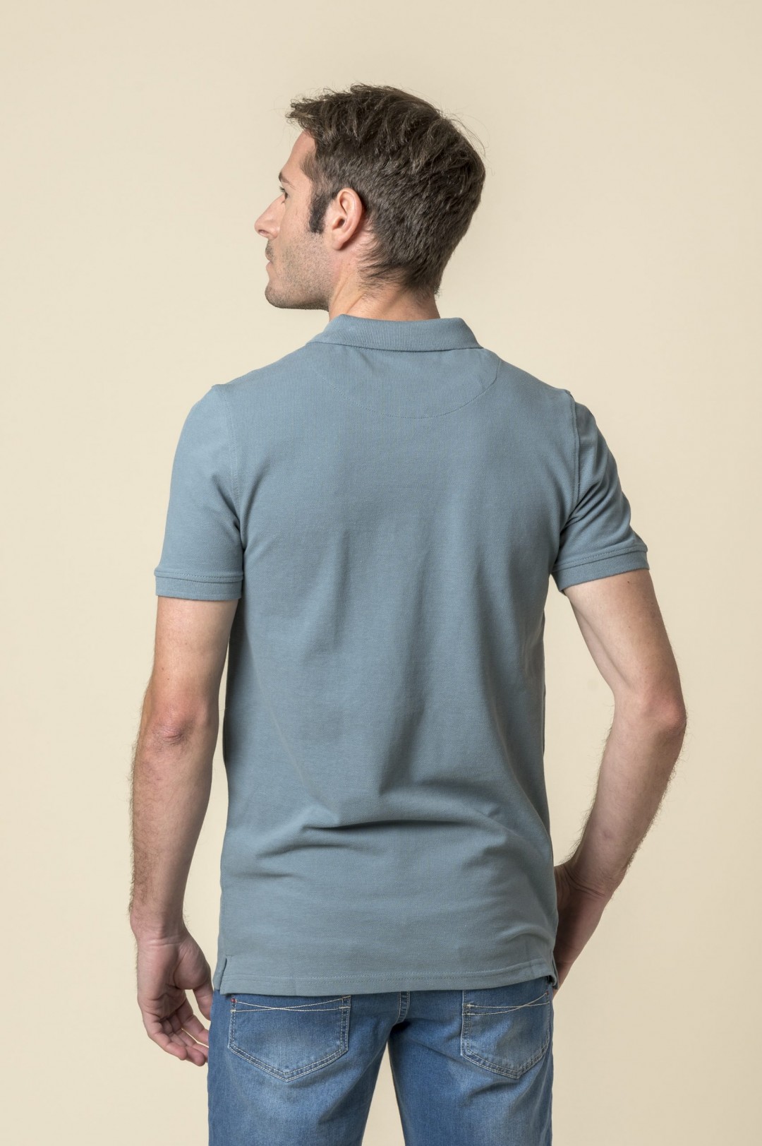 POLO BRITISH AZUL DESLAVADO