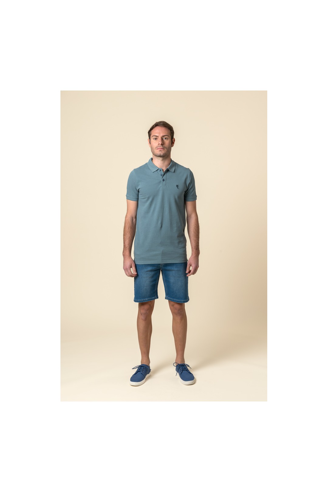 POLO BRITISH AZUL DESLAVADO
