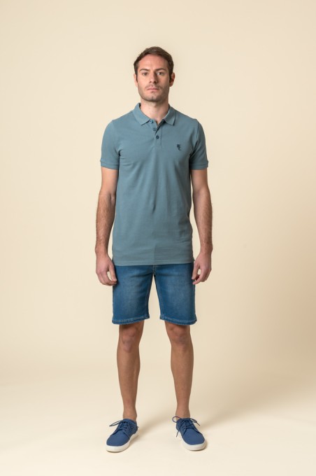 POLO BRITISH AZUL DESLAVADO