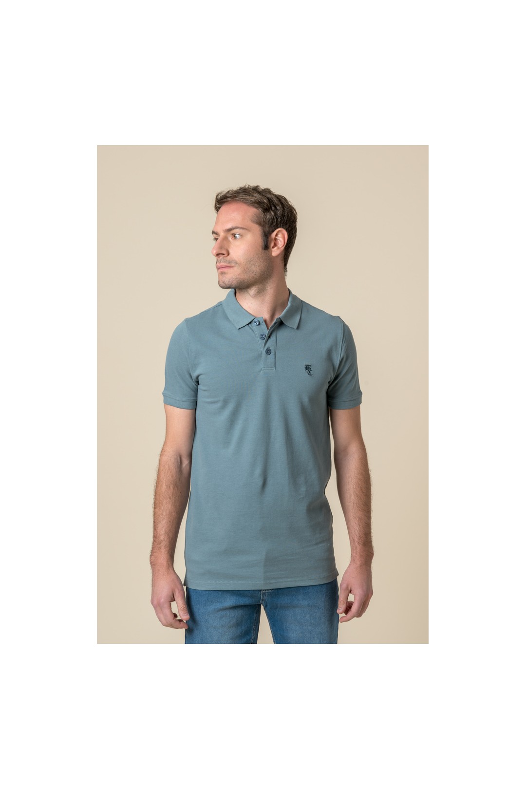 POLO BRITISH AZUL DESLAVADO