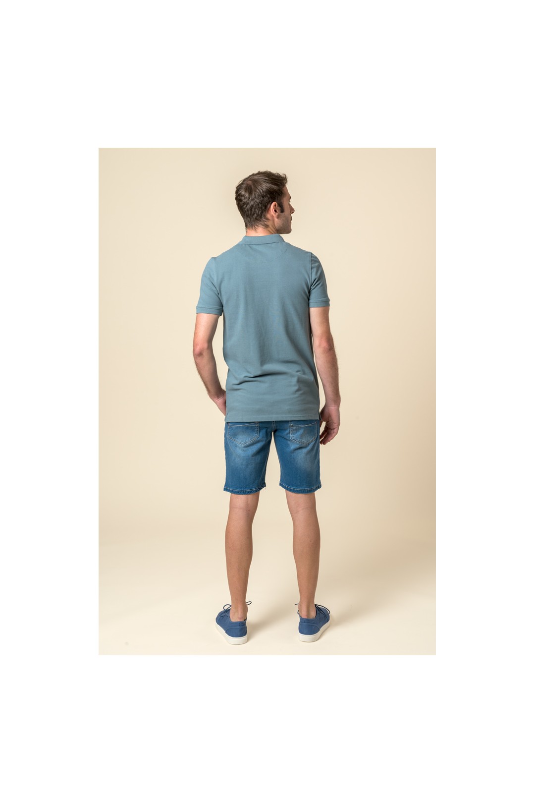 POLO BRITISH AZUL DESLAVADO