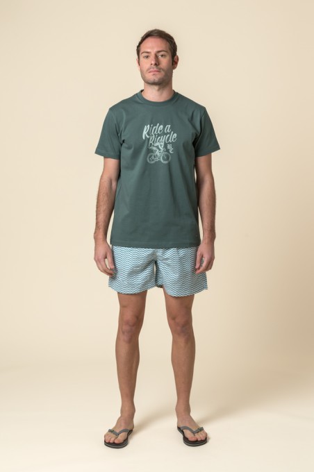 CAMISETA RIDE A BICYCLE VERDE