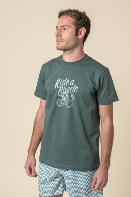 CAMISETA RIDE A BICYCLE VERDE