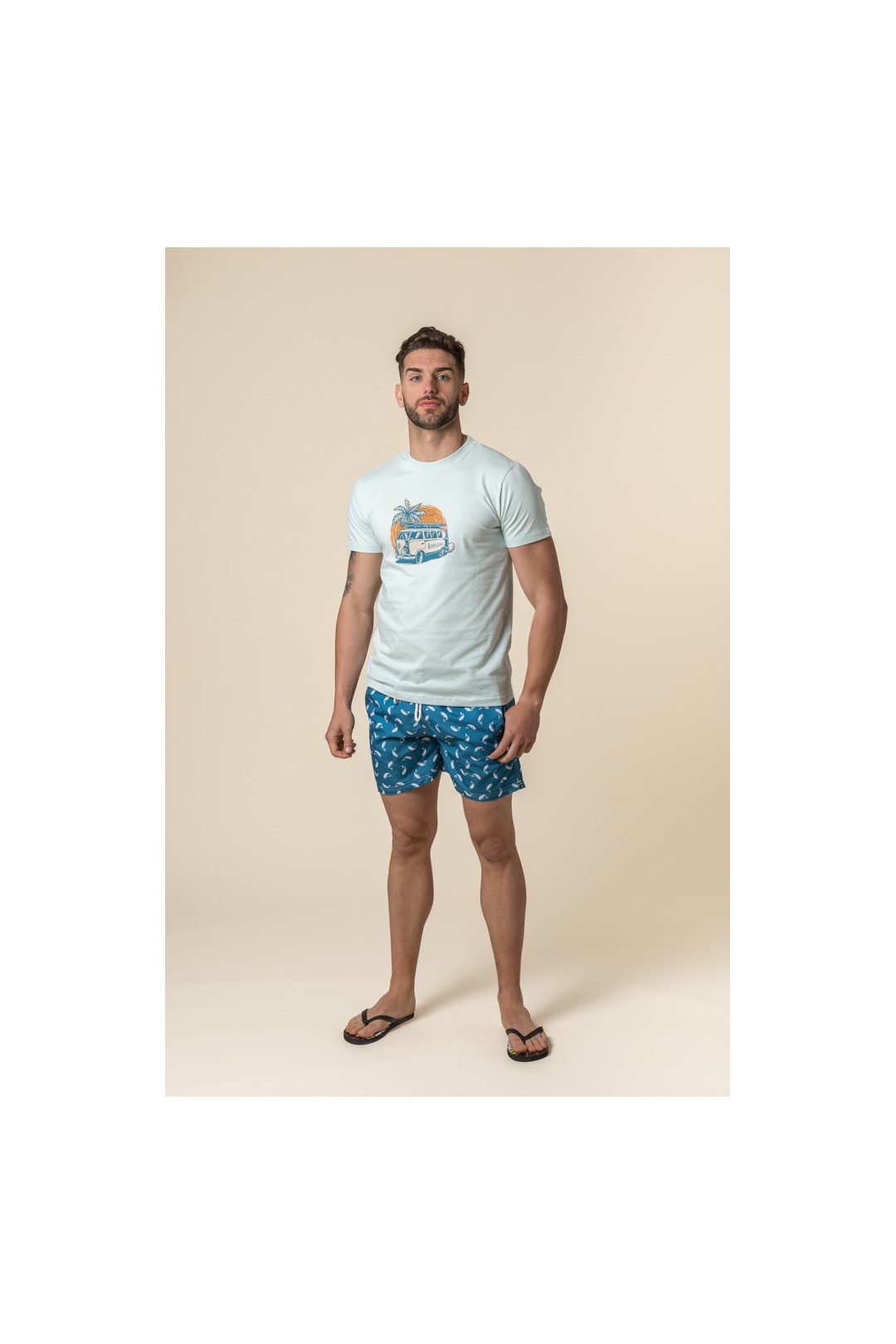 T-SHIRT CALIFORNIA BC LIGHT BLUE