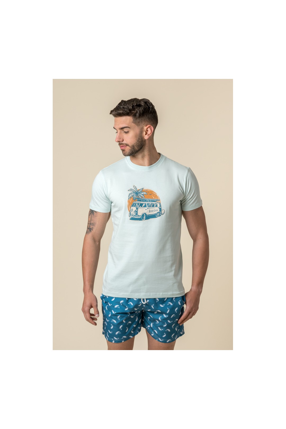 T-SHIRT CALIFORNIA BC LIGHT BLUE
