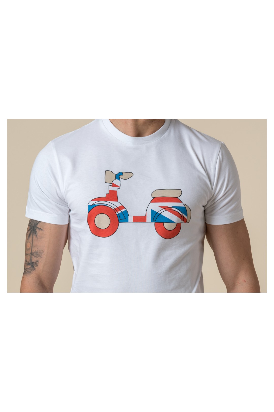 CAMISETA VESPA BRITISH BLANCA