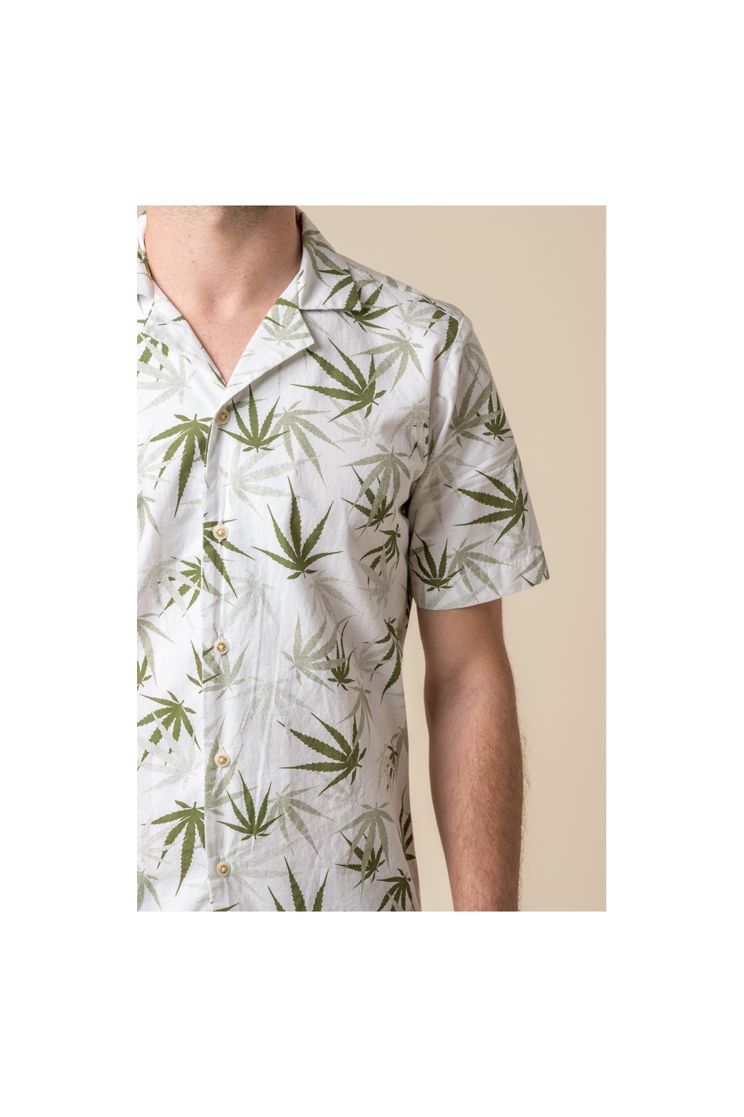 CAMISA ESTAMPADA HOJAS