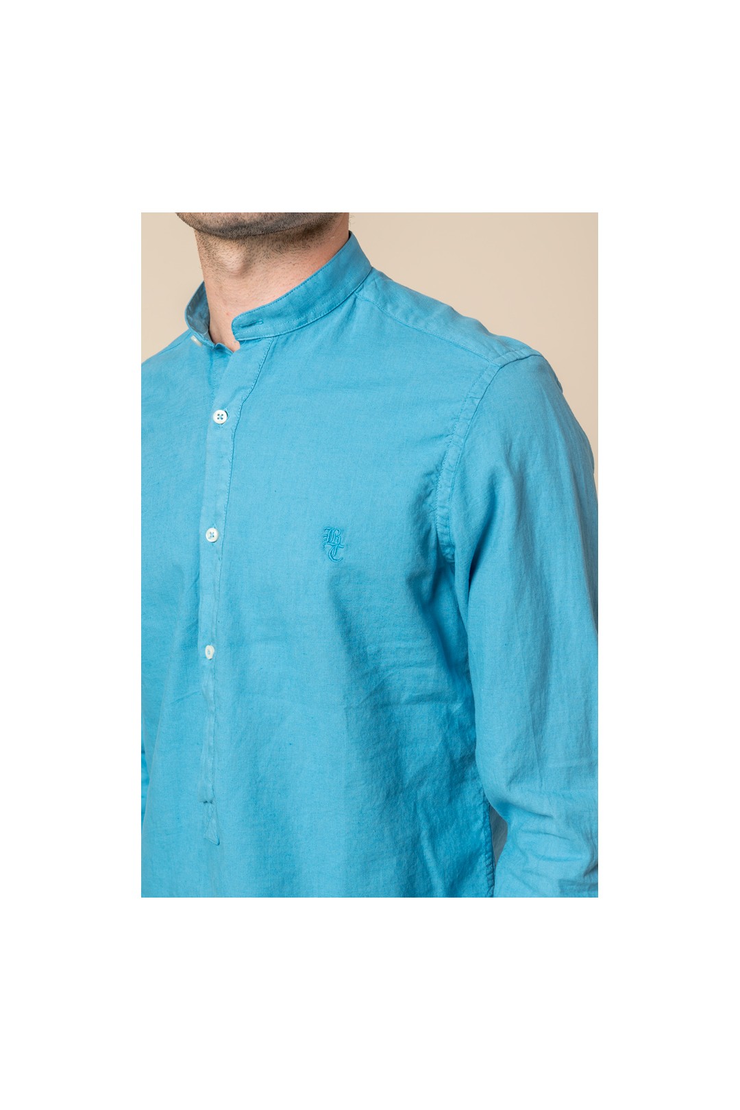 CAMISA POLERA MAHO AZUL TURQUESA