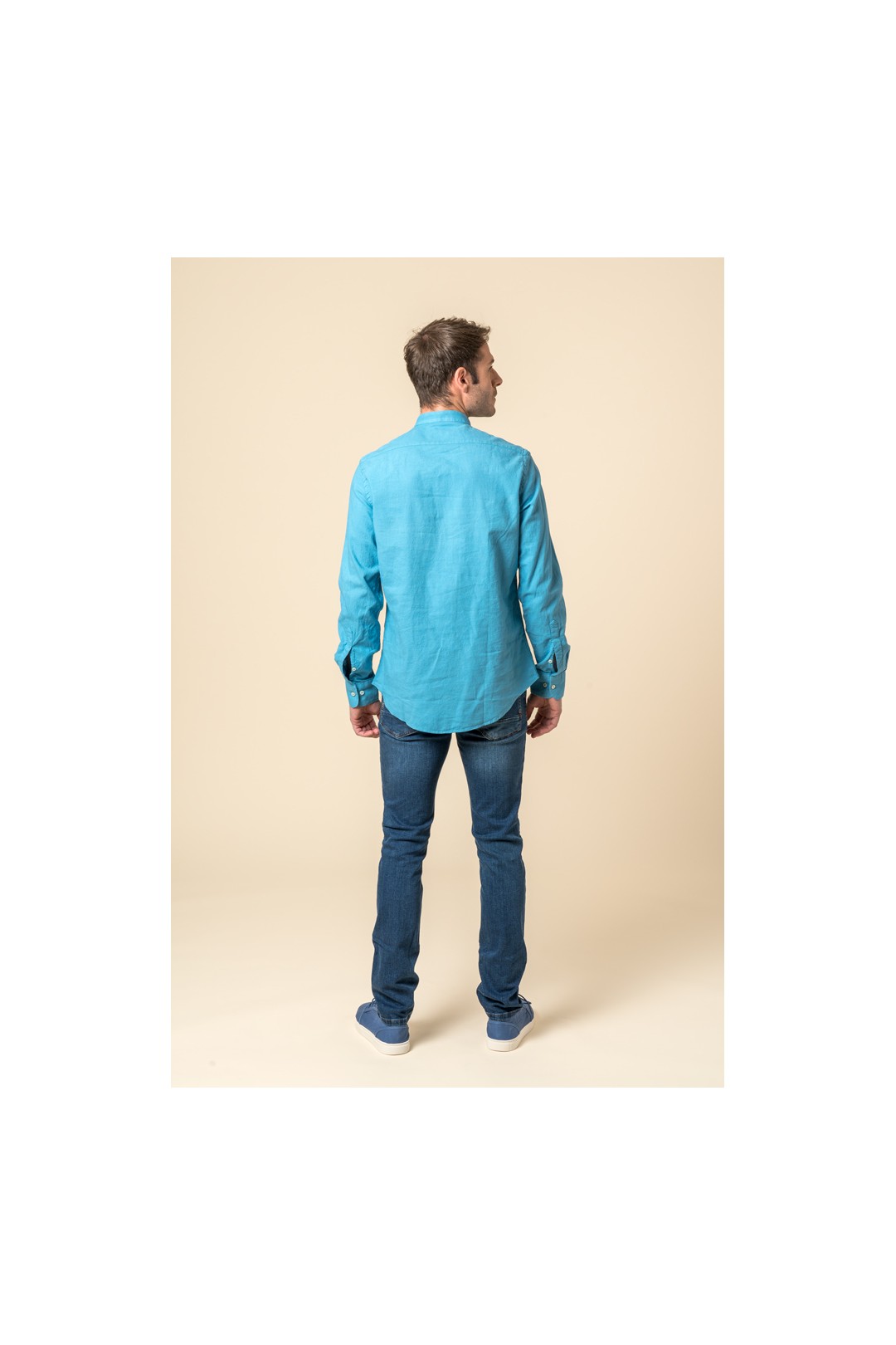 CAMISA POLERA MAHO AZUL TURQUESA