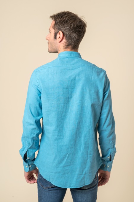CAMISA POLERA MAHO AZUL TURQUESA