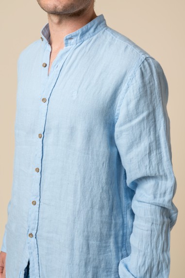 CAMISA MAHO LINO CELESTE