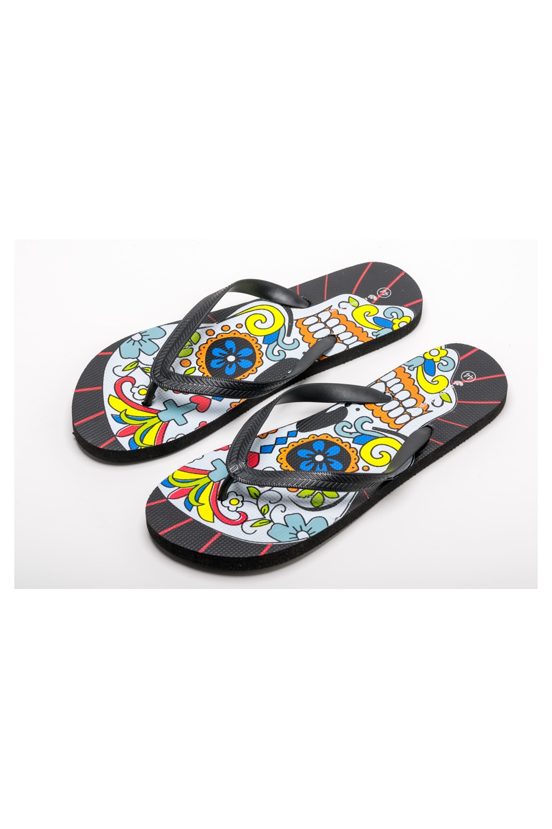 Calzado para hombre chancla calavera multicolor