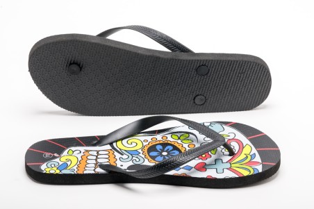 CHANCLA CALAVERA MULTICOLOR