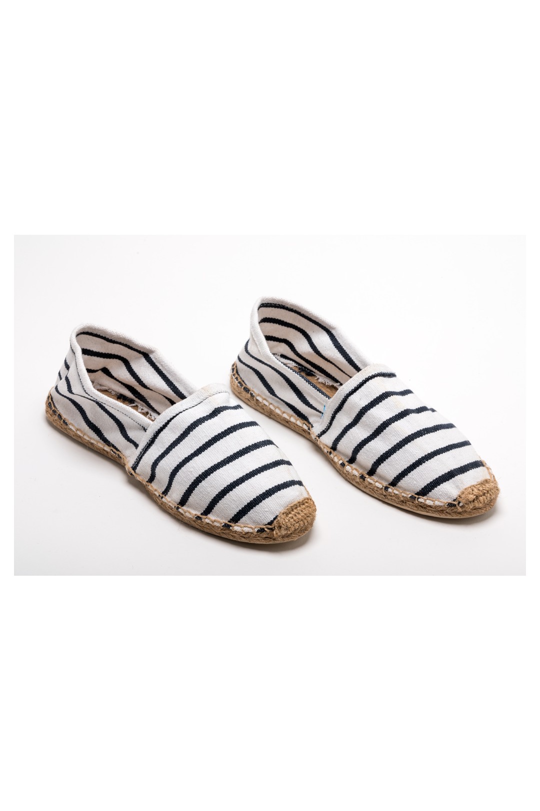 ESPADRILLE RAYÉE MARINE ET BLANCHE