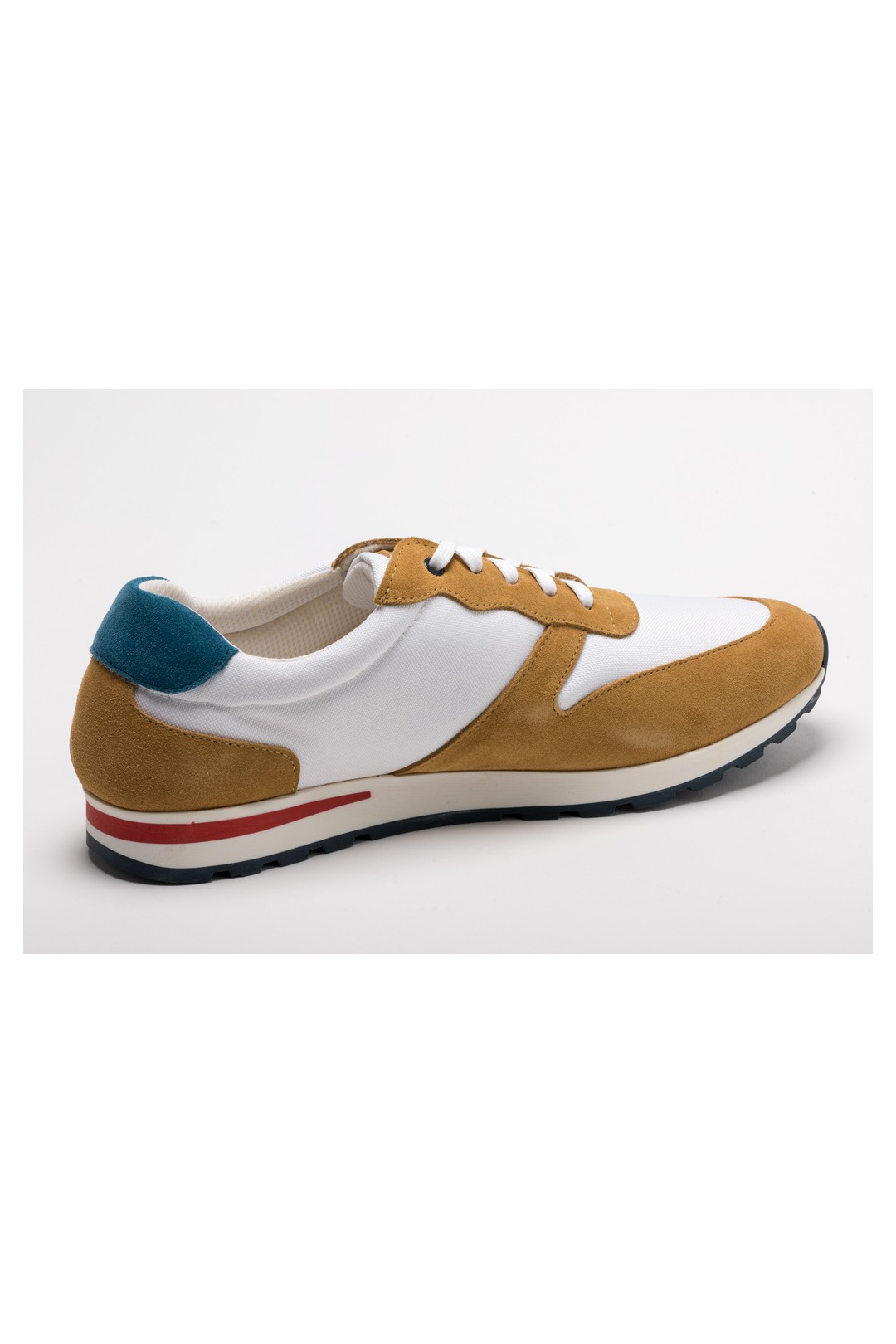 BASKETS DE SPORT BLEU ET MOUTARDE