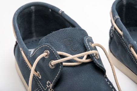 ZAPATO PIEL BRITISH COTTON AZUL MARINO