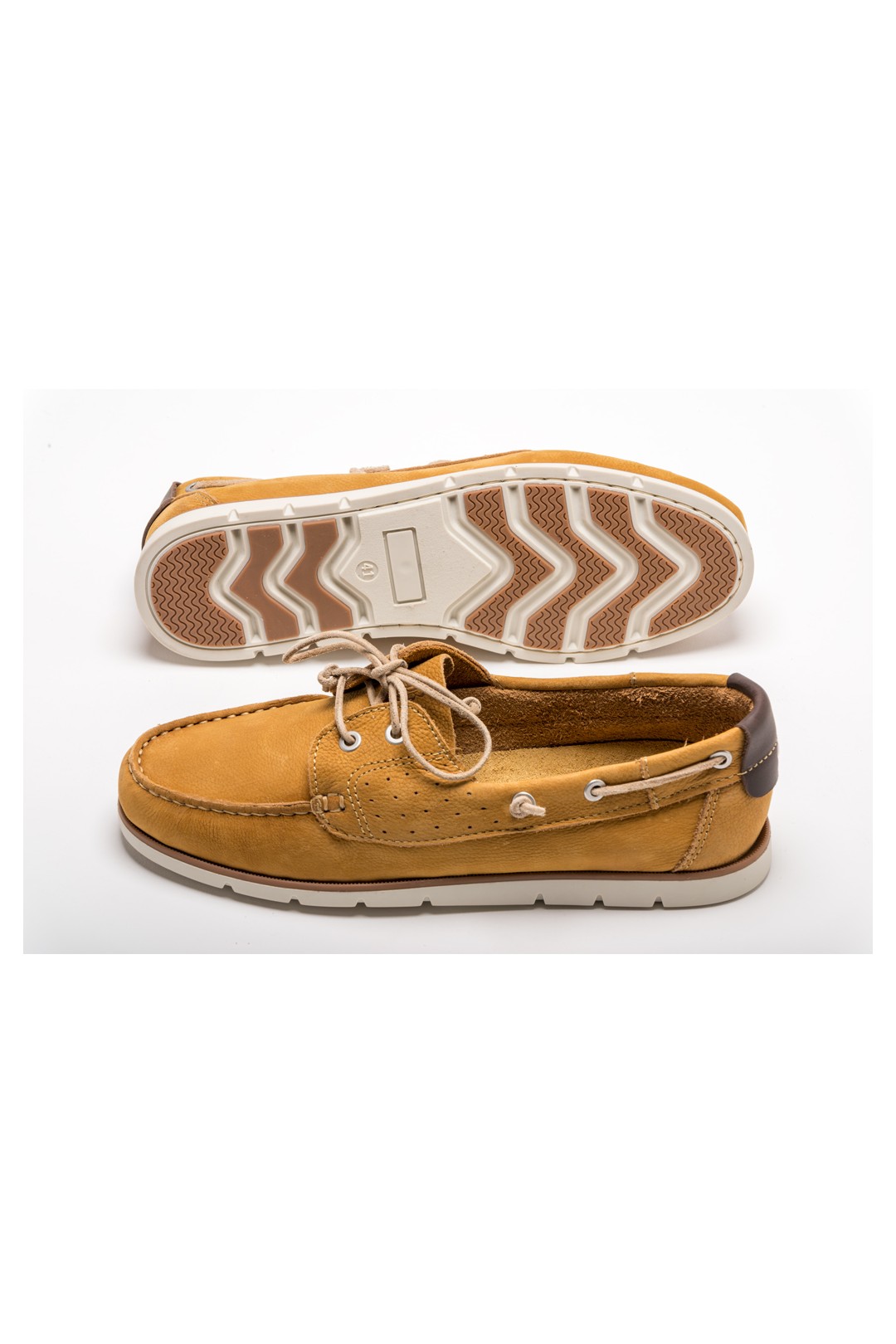 CHAUSSURE EN CUIR BRITISH COTTON MOUTARDE