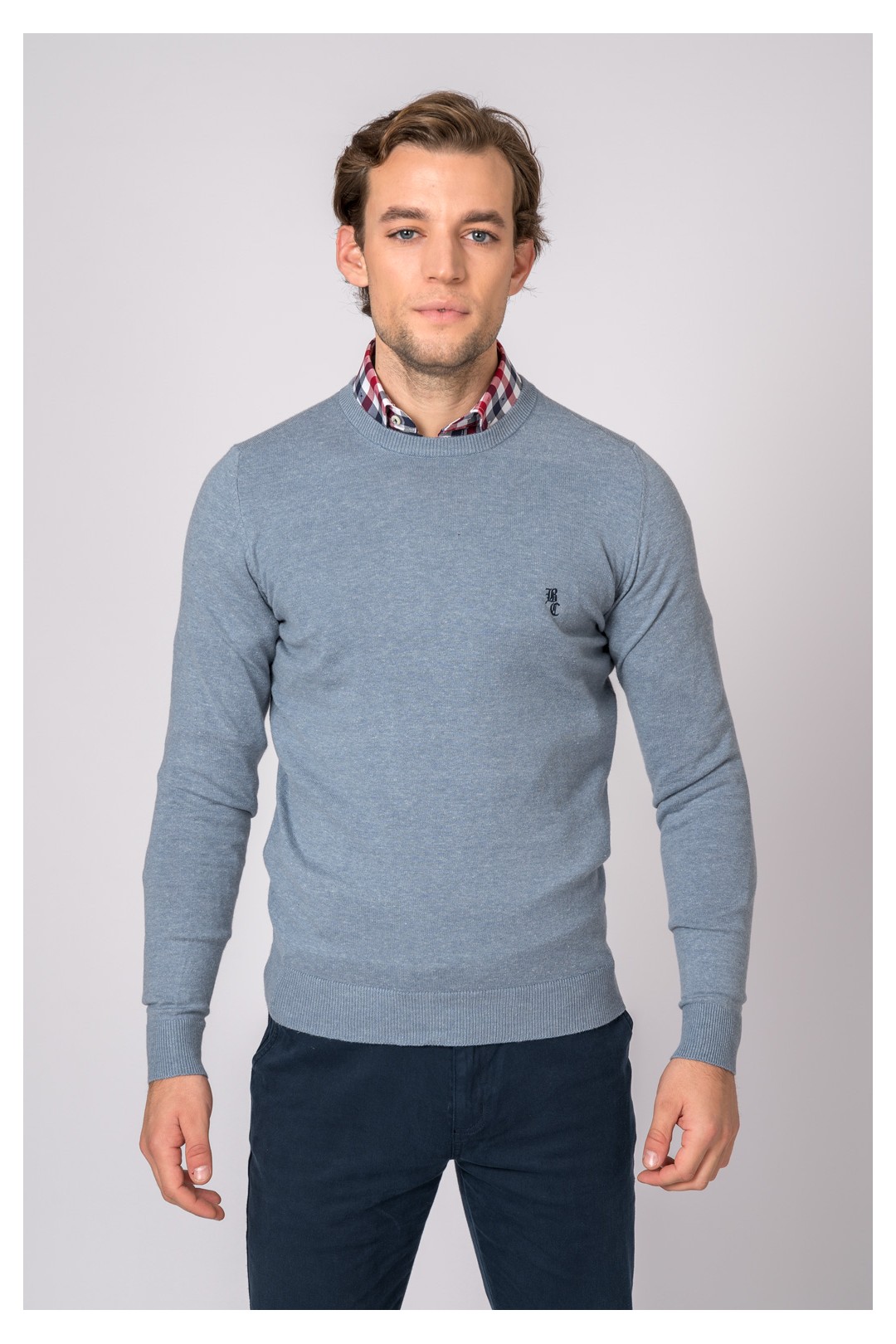 SUETER CUELLO REDONDO AZUL
