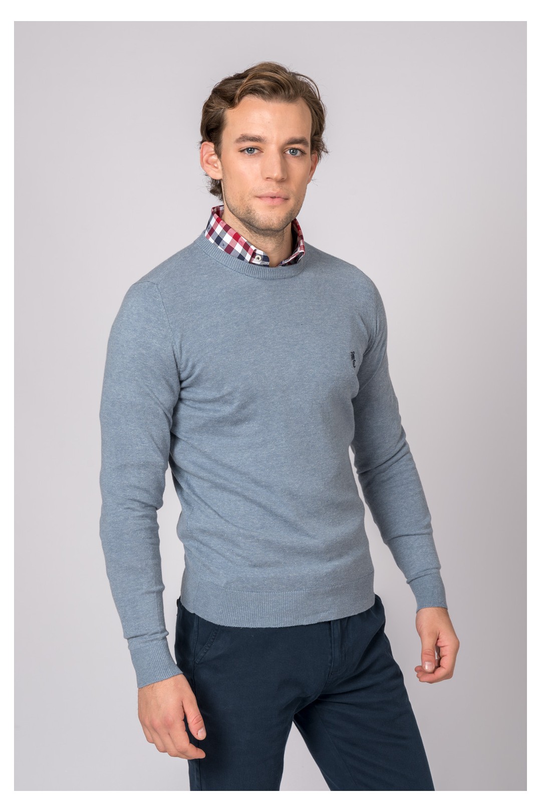 SUETER CUELLO REDONDO AZUL