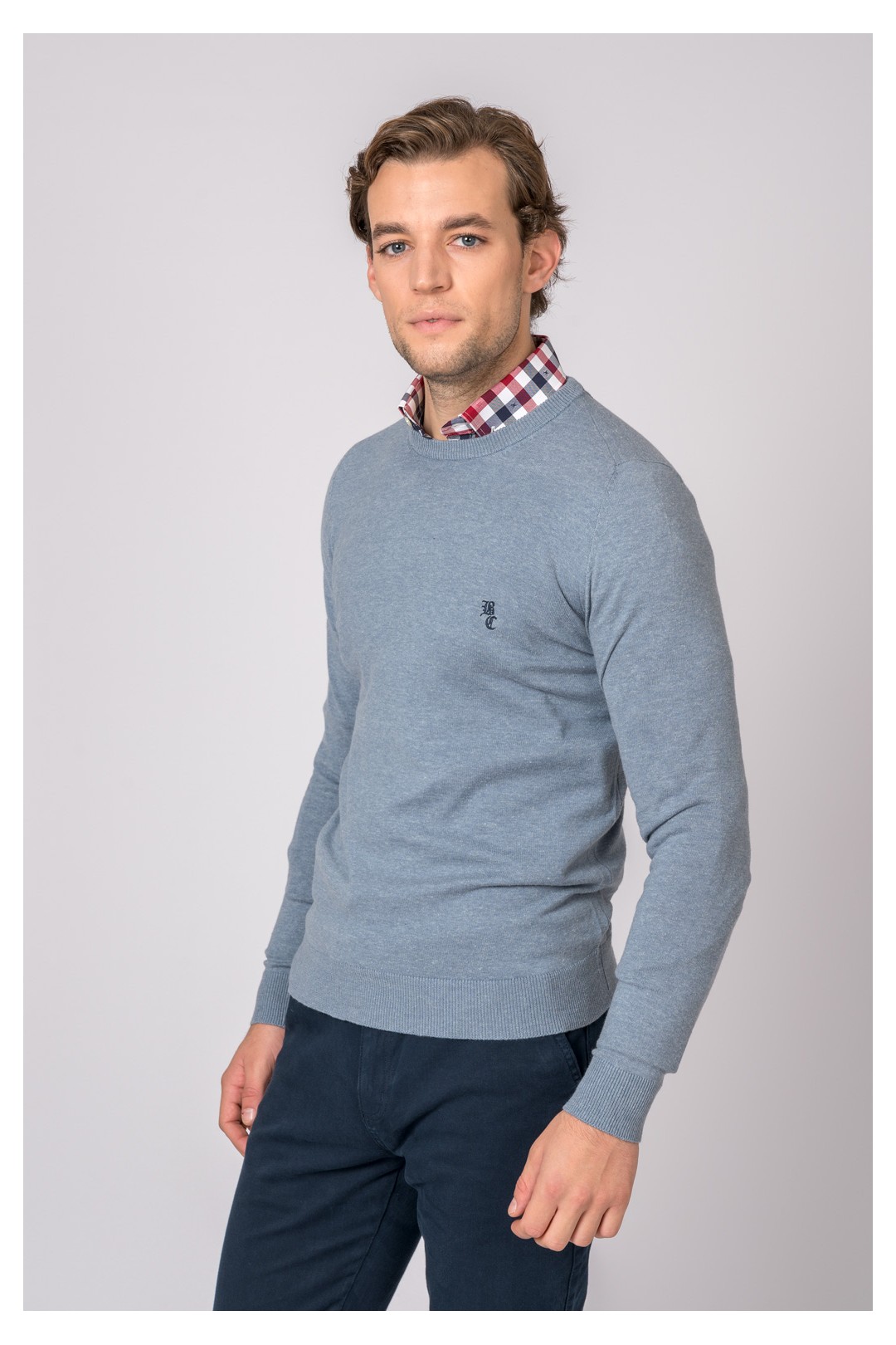 SUETER CUELLO REDONDO AZUL